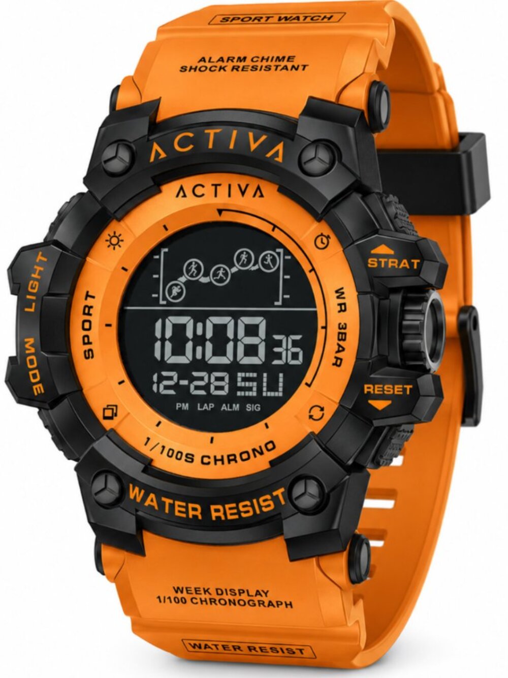 $99 Activa Kadron X Invicta Mens White Digital 53mm Watch 1968-004 NIB